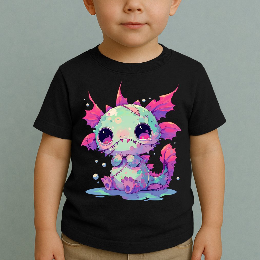 Kawaii Pastel Goth Creepy Cute Zombie Axolotl Toddler T-Shirt