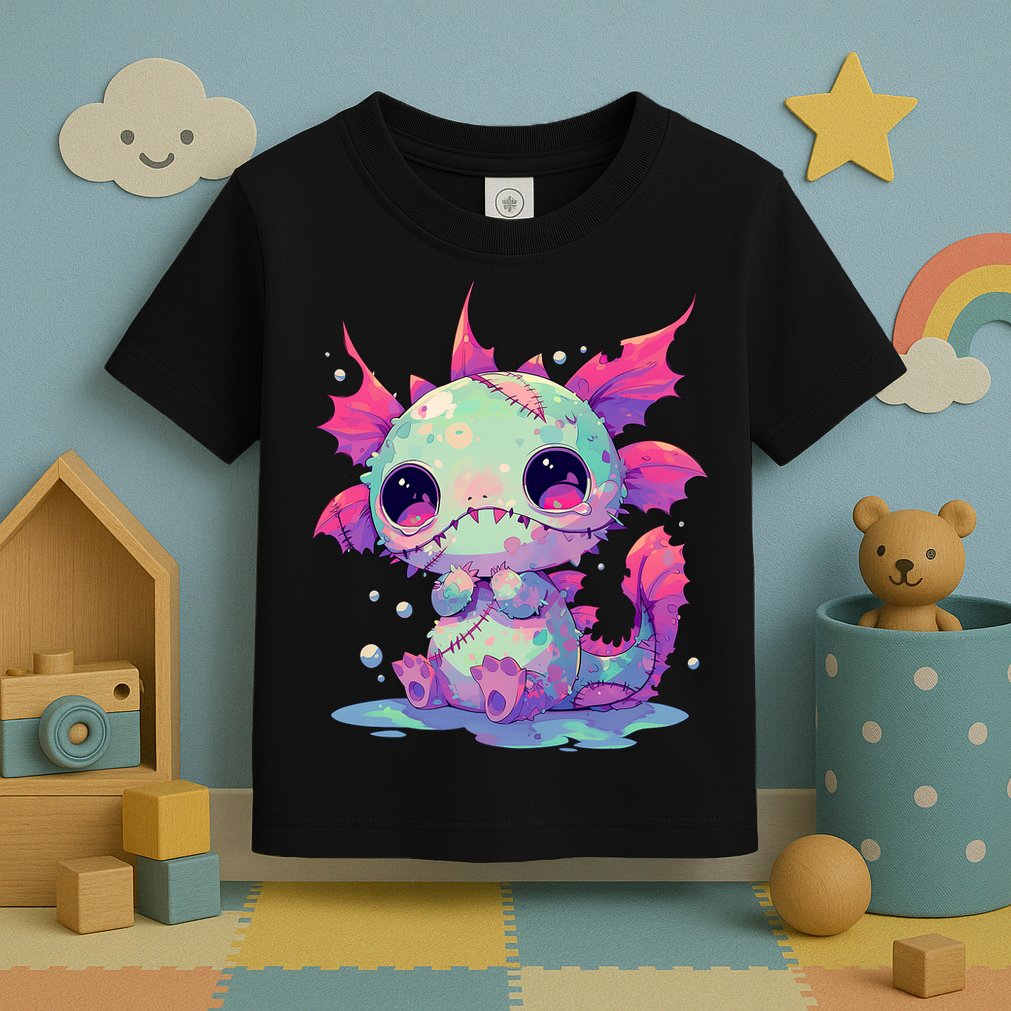 Kawaii Pastel Goth Creepy Cute Zombie Axolotl Toddler T-Shirt