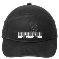 Keyboard Piano Gift For Men Women Kids 7-Panel Snapback Hat