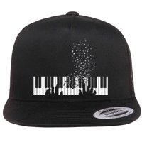 Keyboard Piano Gift For Men Women Kids Flat Bill Trucker Hat