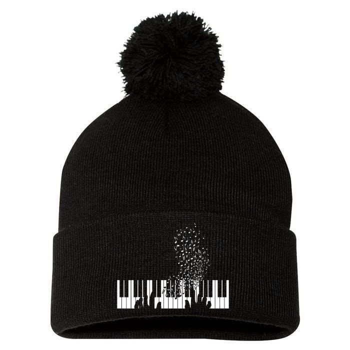 Keyboard Piano Gift For Men Women Kids Pom Pom 12in Knit Beanie