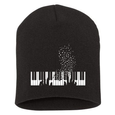 Keyboard Piano Gift For Men Women Kids Short Acrylic Beanie