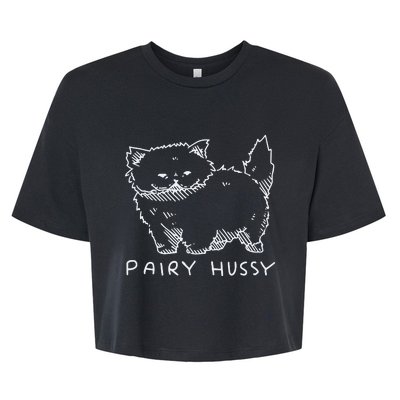 K45ink Pairy Hussy Cat Bella+Canvas Jersey Crop Tee