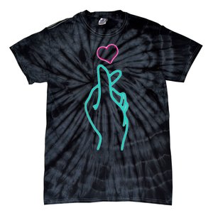 K Pop Heart Hand Symbol K Drama Korean Pop Music Fan Gift Tie-Dye T-Shirt