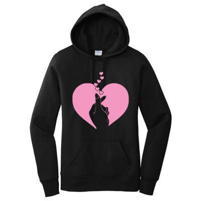 K Pop Heart Korean Pop Music Fan K Drama Cute Women's Pullover Hoodie