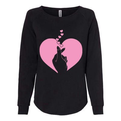 K Pop Heart Korean Pop Music Fan K Drama Cute Womens California Wash Sweatshirt