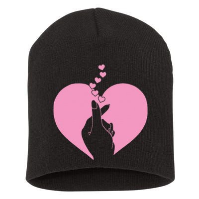 K Pop Heart Korean Pop Music Fan K Drama Cute Short Acrylic Beanie