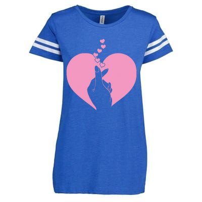 K Pop Heart Korean Pop Music Fan K Drama Cute Enza Ladies Jersey Football T-Shirt