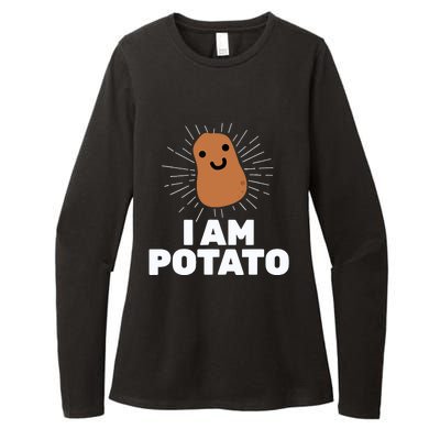 Kawaii Potato I Am Potato Funny Potato Womens CVC Long Sleeve Shirt