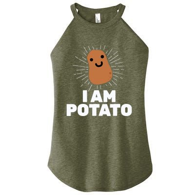 Kawaii Potato I Am Potato Funny Potato Women's Perfect Tri Rocker Tank