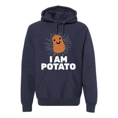 Kawaii Potato I Am Potato Funny Potato Premium Hoodie