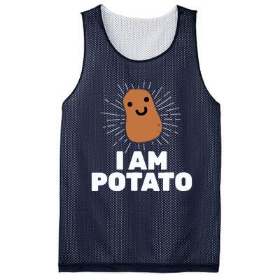 Kawaii Potato I Am Potato Funny Potato Mesh Reversible Basketball Jersey Tank