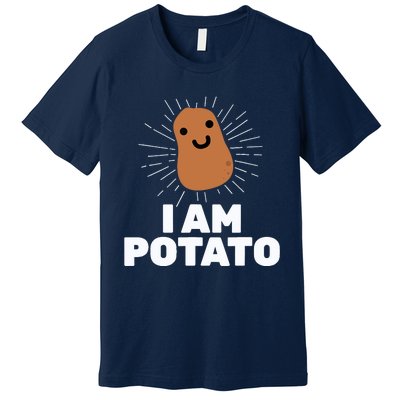 Kawaii Potato I Am Potato Funny Potato Premium T-Shirt