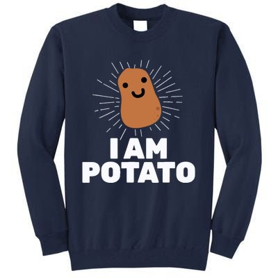 Kawaii Potato I Am Potato Funny Potato Tall Sweatshirt