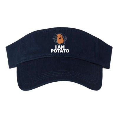 Kawaii Potato I Am Potato Funny Potato Valucap Bio-Washed Visor