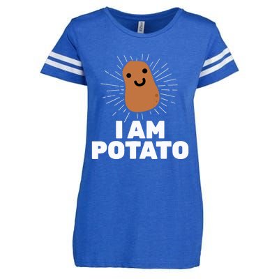 Kawaii Potato I Am Potato Funny Potato Enza Ladies Jersey Football T-Shirt