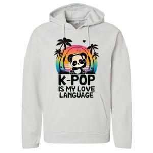 K Pop Is My Love Language Kpop Panda Merch Kpop Merchandise Performance Fleece Hoodie