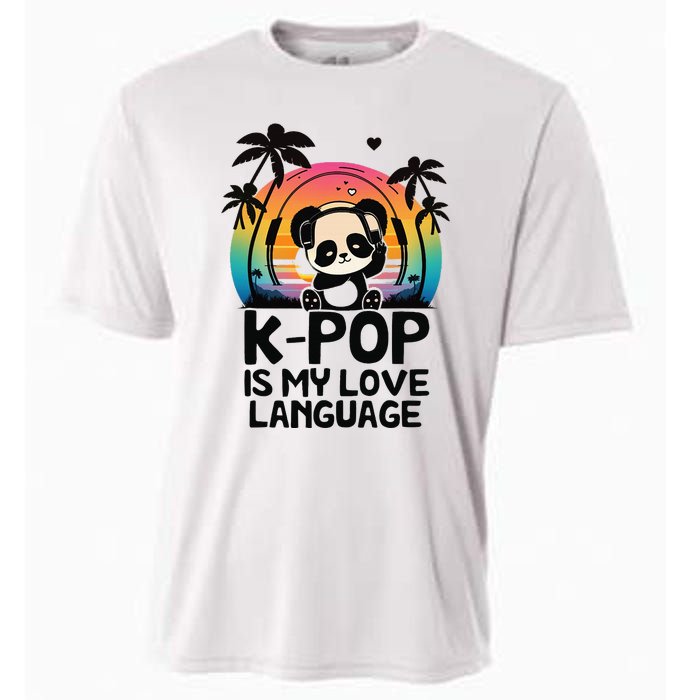 K Pop Is My Love Language Kpop Panda Merch Kpop Merchandise Cooling Performance Crew T-Shirt