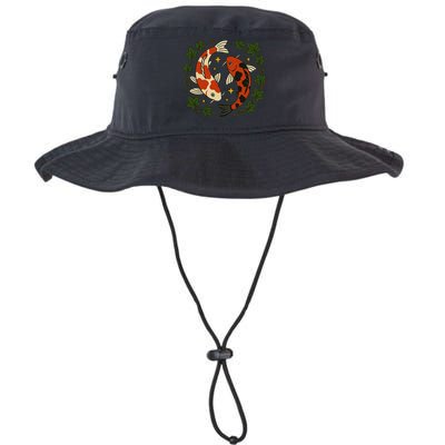 Koi Pond Illustration Koi Lovers Artwork Koi Fish Bucket Hat