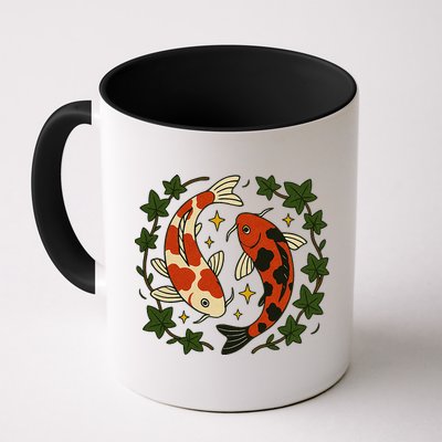 Koi Pond Illustration Koi Lovers Artwork Koi Fish Mug