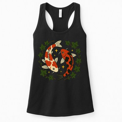 Koi Pond Illustration Koi Lovers Artwork Koi Fish Womens Tank Top