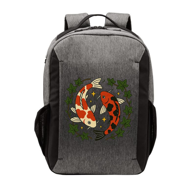 Koi Pond Illustration Koi Lovers Artwork Koi Fish Vector Backpack