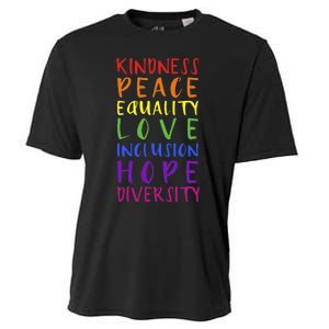 Kindness peace inclusion hope rainbow for gay and lesbian Cooling Performance Crew T-Shirt