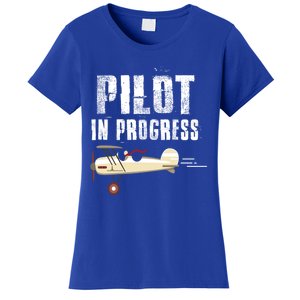 Kids Pilot In Progress Future Pilot Airplane Mode Cute Gift Women's T-Shirt