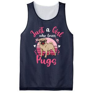 Kids Pug Just A Girl Who Loves Pugs Mesh Reversible Basketball Jersey Tank