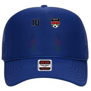 Kenya Pride Kenyan Flag Lovers High Crown Mesh Back Trucker Hat