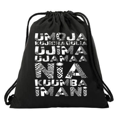 Kwanzaa Principles Drawstring Bag