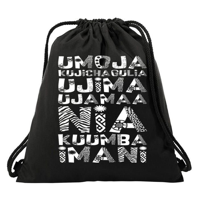 Kwanzaa Principles Drawstring Bag