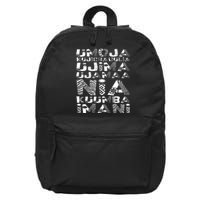 Kwanzaa Principles 16 in Basic Backpack