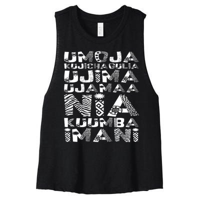 Kwanzaa Principles Women's Racerback Cropped Tank