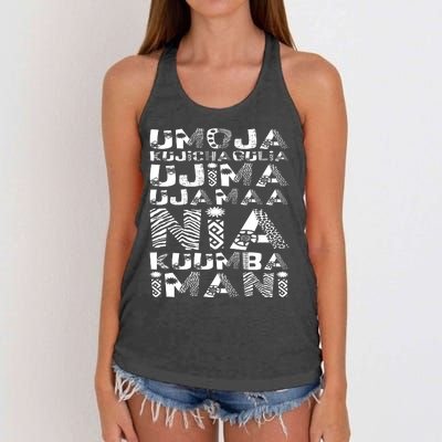 Kwanzaa Principles Women's Knotted Racerback Tank