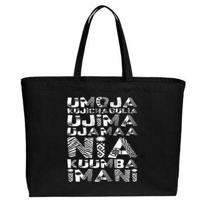 Kwanzaa Principles Cotton Canvas Jumbo Tote