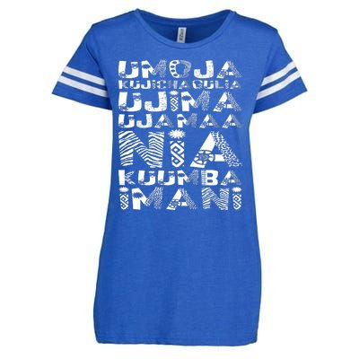 Kwanzaa Principles Enza Ladies Jersey Football T-Shirt