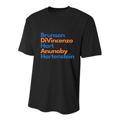 Knicks Playoff Knicks Fan Gift Ny Knicks Youth Performance Sprint T-Shirt
