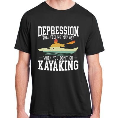 Kayaking Paddler Kayaker Boating Rafting Canoeing Kayak Gift Adult ChromaSoft Performance T-Shirt