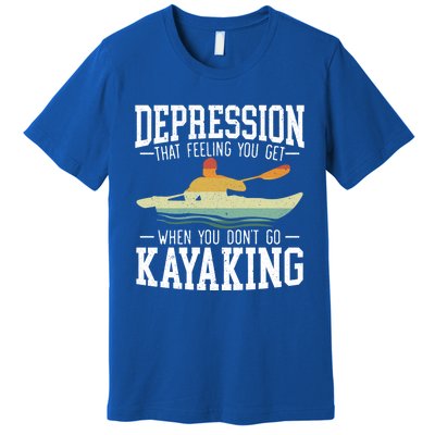 Kayaking Paddler Kayaker Boating Rafting Canoeing Kayak Gift Premium T-Shirt