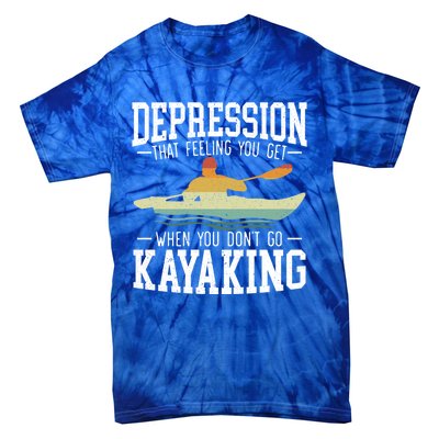 Kayaking Paddler Kayaker Boating Rafting Canoeing Kayak Gift Tie-Dye T-Shirt