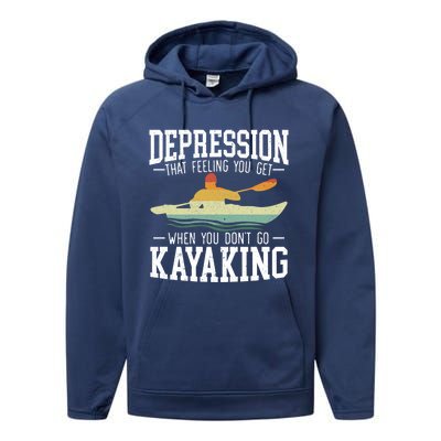 Kayaking Paddler Kayaker Boating Rafting Canoeing Kayak Gift Performance Fleece Hoodie