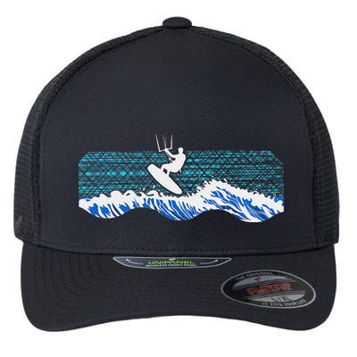 Kitesurf Piloting Kiteboard Practicing Kitesurfing Vintage Flexfit Unipanel Trucker Cap