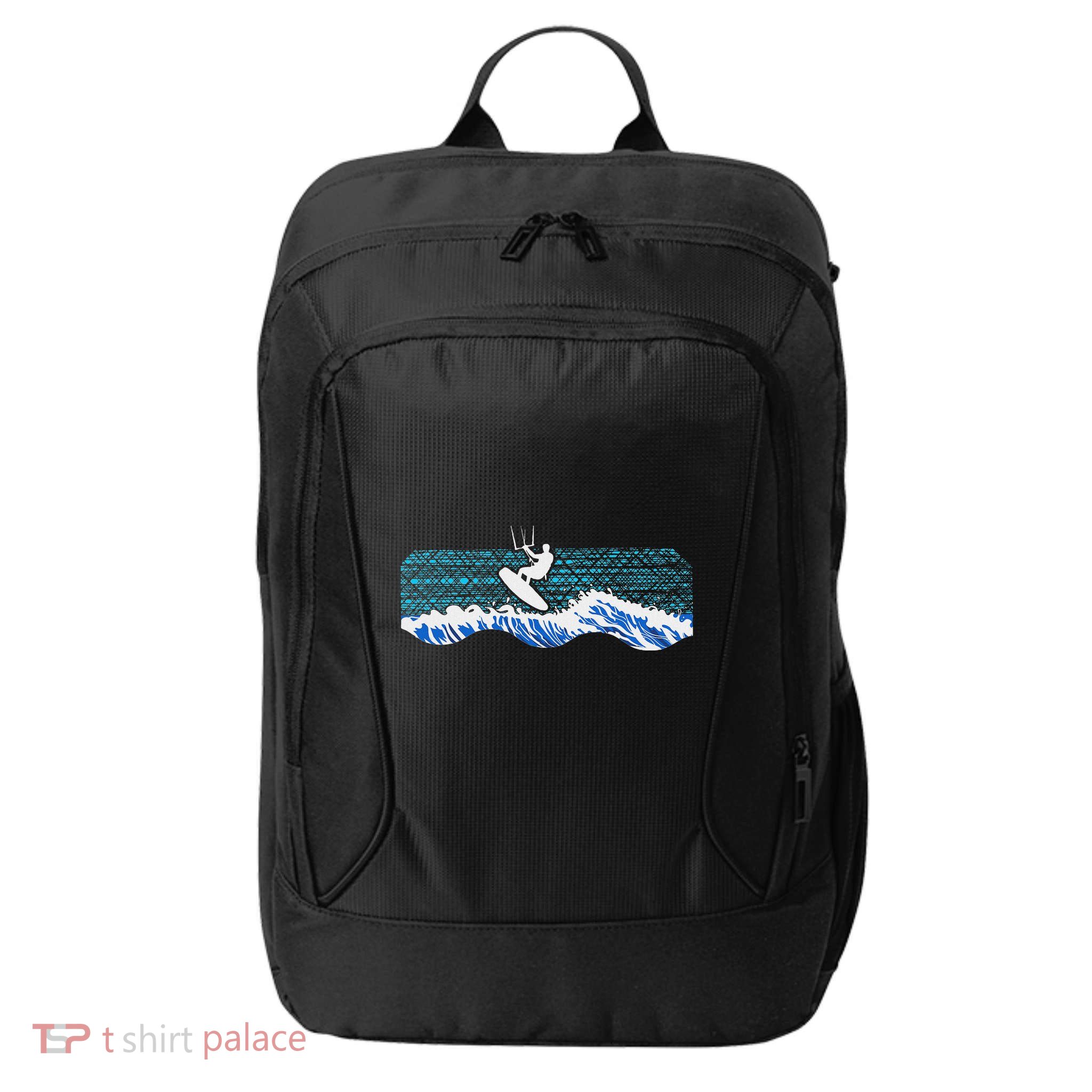 Kitesurf Piloting Kiteboard Practicing Kitesurfing Vintage City Backpack