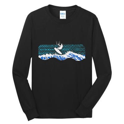 Kitesurf Piloting Kiteboard Practicing Kitesurfing Vintage Tall Long Sleeve T-Shirt