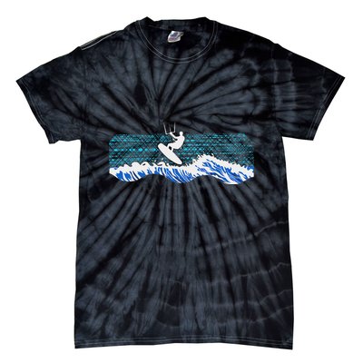 Kitesurf Piloting Kiteboard Practicing Kitesurfing Vintage Tie-Dye T-Shirt