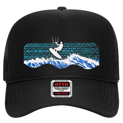 Kitesurf Piloting Kiteboard Practicing Kitesurfing Vintage Trucker Hat