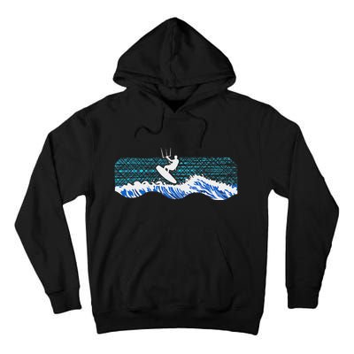 Kitesurf Piloting Kiteboard Practicing Kitesurfing Vintage Tall Hoodie