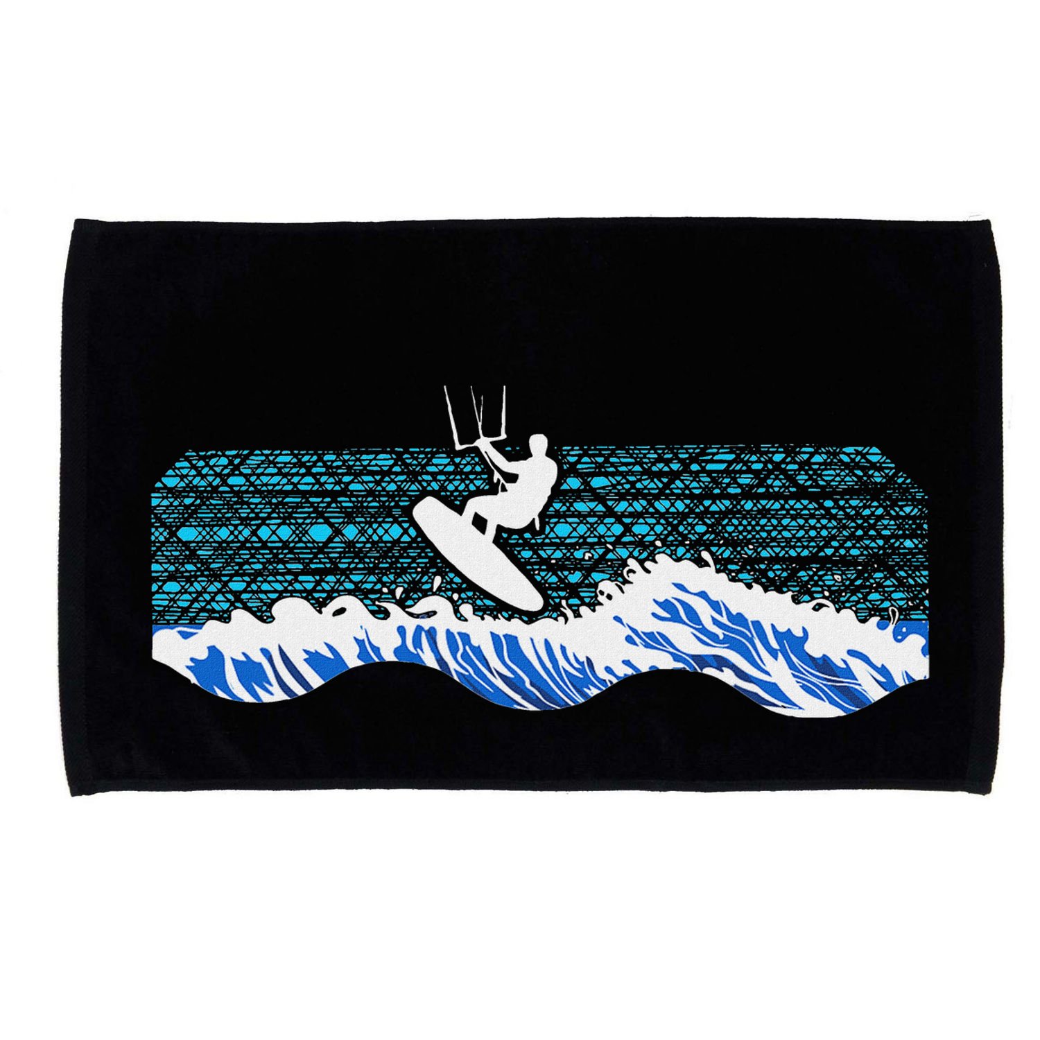 Kitesurf Piloting Kiteboard Practicing Kitesurfing Vintage Microfiber Hand Towel
