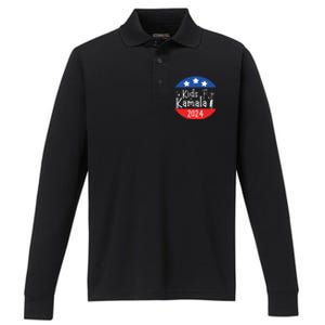 Kamala President Love Kamala Harris Performance Long Sleeve Polo